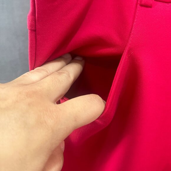 Kay Unger New York Ponte Bootcut Pants Women's 3X Magenta Wrinkle Free Stretch - Picture 12 of 16